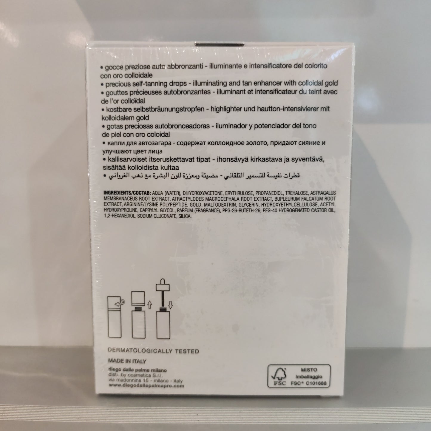 Diego Dalla Palma Sun Icon Time gocce preziose auto abbronzanti